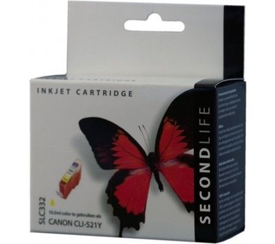 SecondLife inktcartridge voor Canon CLI-521Y geel