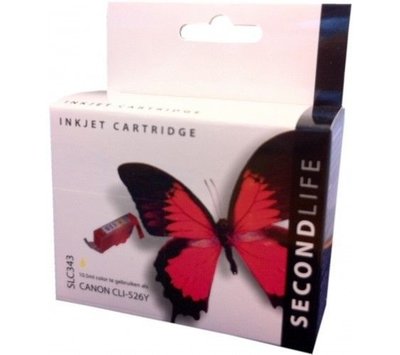 SecondLife inktcartridge voor Canon CLI526Y geel