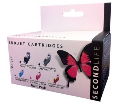 SecondLife inktcartridges voor Canon PGI-520 CLI-521 Multipack