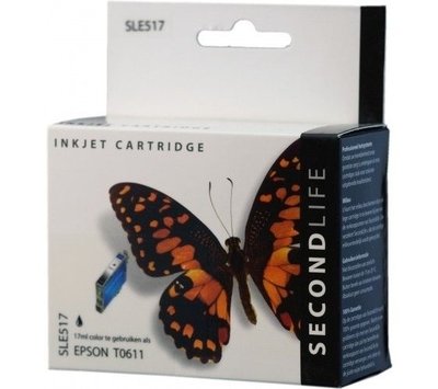 SecondLife inktcartridge voor Epson T0611 zwart