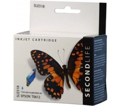 SecondLife inktcartridge voor Epson T0612 blauw