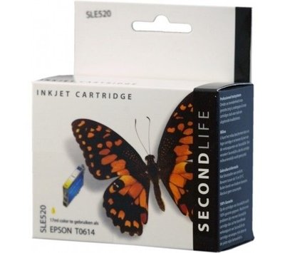 SecondLife inktcartridge voor Epson T0614 geel