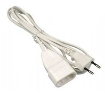 VB Euro verlengsnoer plat 2m wit 61088