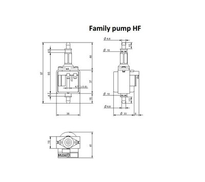 Ulka vibratiepomp voor koffiemachine HF