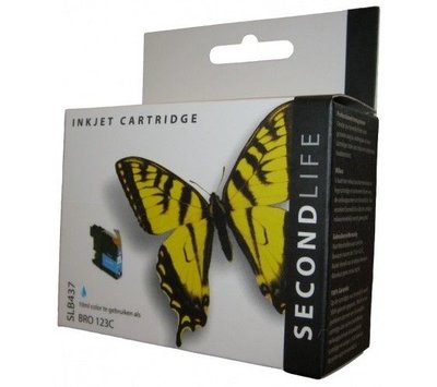 SecondLife  inktcartridge voor Brother LC123C blauw