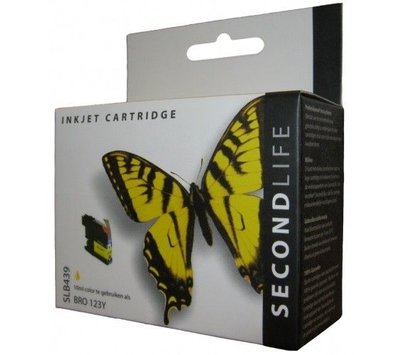 SecondLife inktcartridge voor Brother LC123Y geel