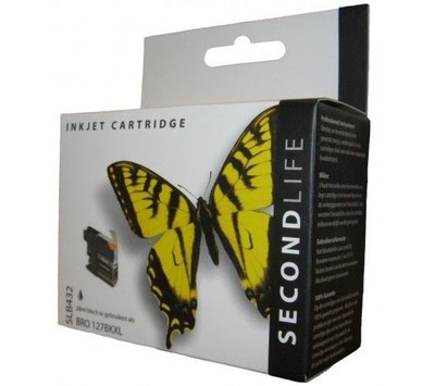 SecondLife inktcartridge voor Brother LC127BK XL zwart