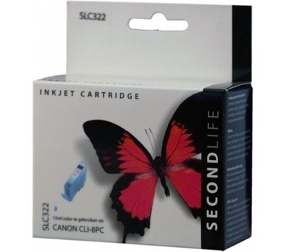 SecondLife inktcartridge voor Canon CLI8PC licht blauw