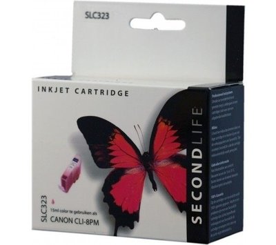 SecondLife inktcartridge voor Canon CLI8PM licht rood