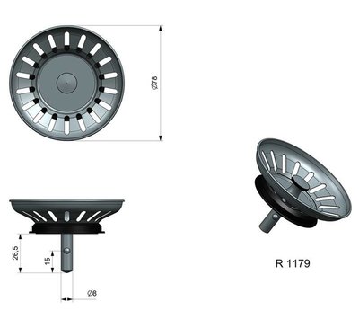 Reginox korfplug van spoelbak R1179 R17111