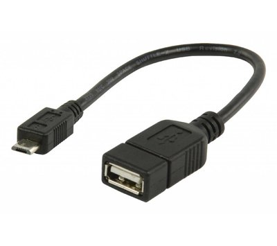 USB verloopkabel  Micro-B Male - A Female 0.20 m CCGP60515BK02