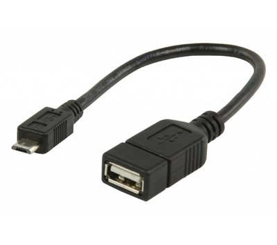 USB verloopkabel  Micro-B Male - USB A Female 0.20 m CCGP60515BK02
