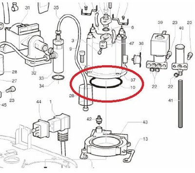 KitchenAid O-ring van koffiemachine 12001208