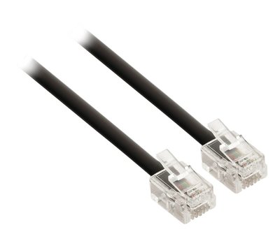 Telefoonkabel plat 5m zwart TCGL90200BK50