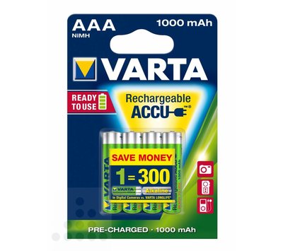 Varta oplaadbare batterij AAA 1000mAh 1.2V LR03