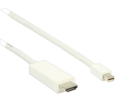 Nedis Mini DisplayPort naar HDMI kabel 2m CCGP37600WT20