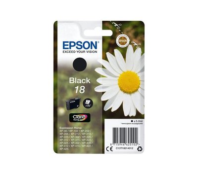 Originele Epson inktcartridge 18 zwart C13T18014010