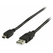 Nedis USB-A naar Mini USB-B kabel 1m CCGB60300BK10