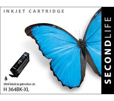 SecondLife inktcartridge voor HP364 XL zwart