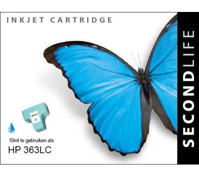 SecondLife inktcartridge voor HP363LC XL licht blauw