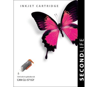 SecondLife inktcartridge voor Canon 571XL grijs