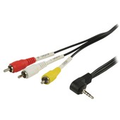 Nedis Nedis Videokabel 3.5 jack naar 3xRCA 1m CVGP22400BK10