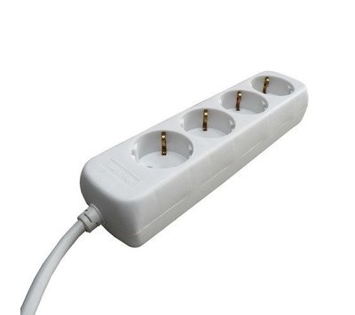 VB tafelcontactdoos 4-voudig  5m wit