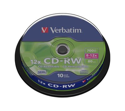 Verbatim CD-RW 700MB / 80min spindle 10 st.