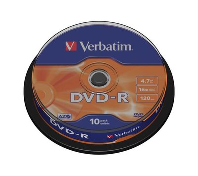 Verbatim DVD-R 4,7GB / 120min spindle 10 st.