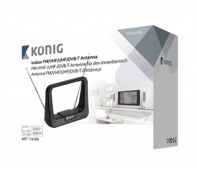 Konig binnenantenne DVB-T/DAB/FM/VHF/UHF ANT 116-KN