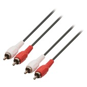 Nedis 2x RCA audio aansluitkabel 10m CAGL24200BK100