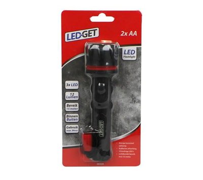 LedGet LED zaklamp Flashlight 2x AA 49329