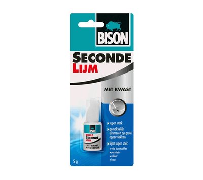 Bison secondelijm met kwast 5g