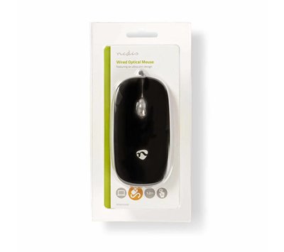 Nedis computer muis 3 knoppen 1000 dpi zwart MSWD200BK