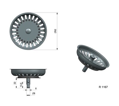 Reginox korfplug van spoelbak R1167 R18637