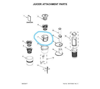 KitchenAid mand van slowjuicer W10724160