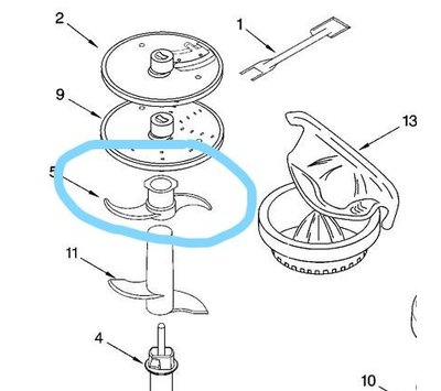 KitchenAid mes van keukenmachine WP8212014