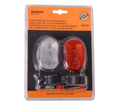 Benson universele set LED fietslampen 006337