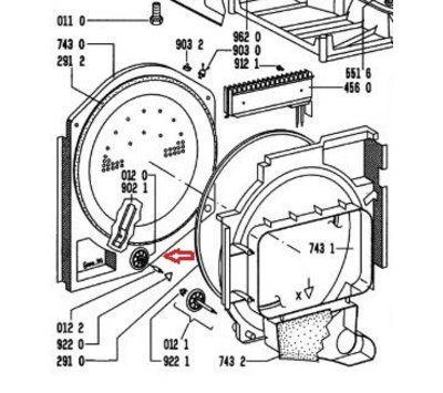 Bauknecht loopwiel van wasdroger 481252878033