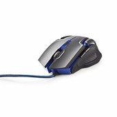 Nedis Gaming muis met kabel en muismat 2400 dpi  7 knoppen GMMP200BK