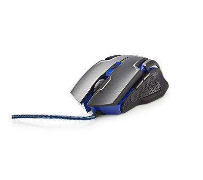 Gaming muis met kabel en muismat 2400 dpi  7 knoppen GMMP200BK