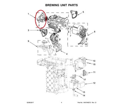 KitchenAid beschermkap van koffiemachine W10749018