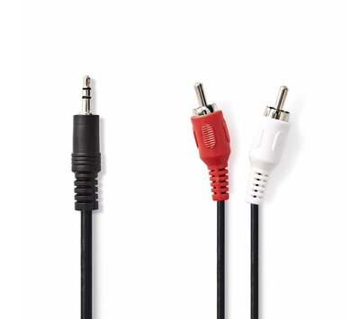 3,5mm jack naar 2x RCA kabel 1,5m CAGB22200BK15