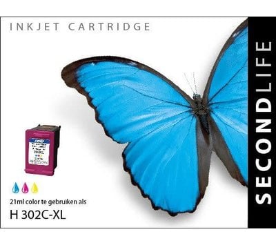 SecondLife inktcartridge voor HP302 XL kleur