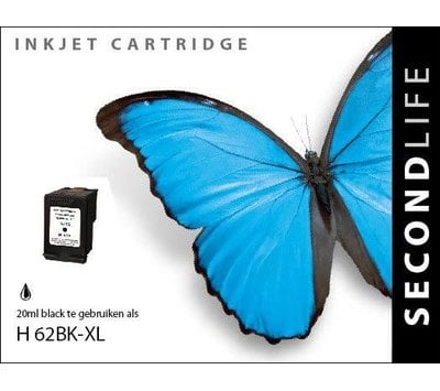 SecondLife inktcartridge voor HP62 XL zwart