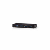 Nedis USB-3 Hub met 4 Poorten en voeding UHUBU3420BK