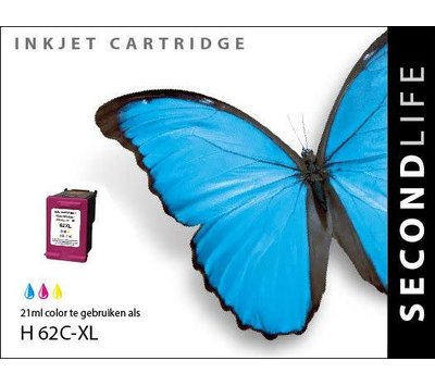 SecondLife inktcartridge voor HP62 XL kleur