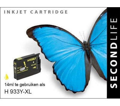 SecondLife inktcartridge voor HP933Y XL geel