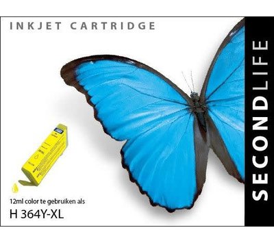 SecondLife  inktcartridge voor HP364 XL geel