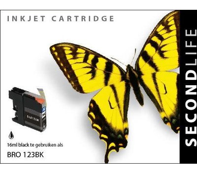 SecondLife inktcartridge voor Brother LC123 zwart